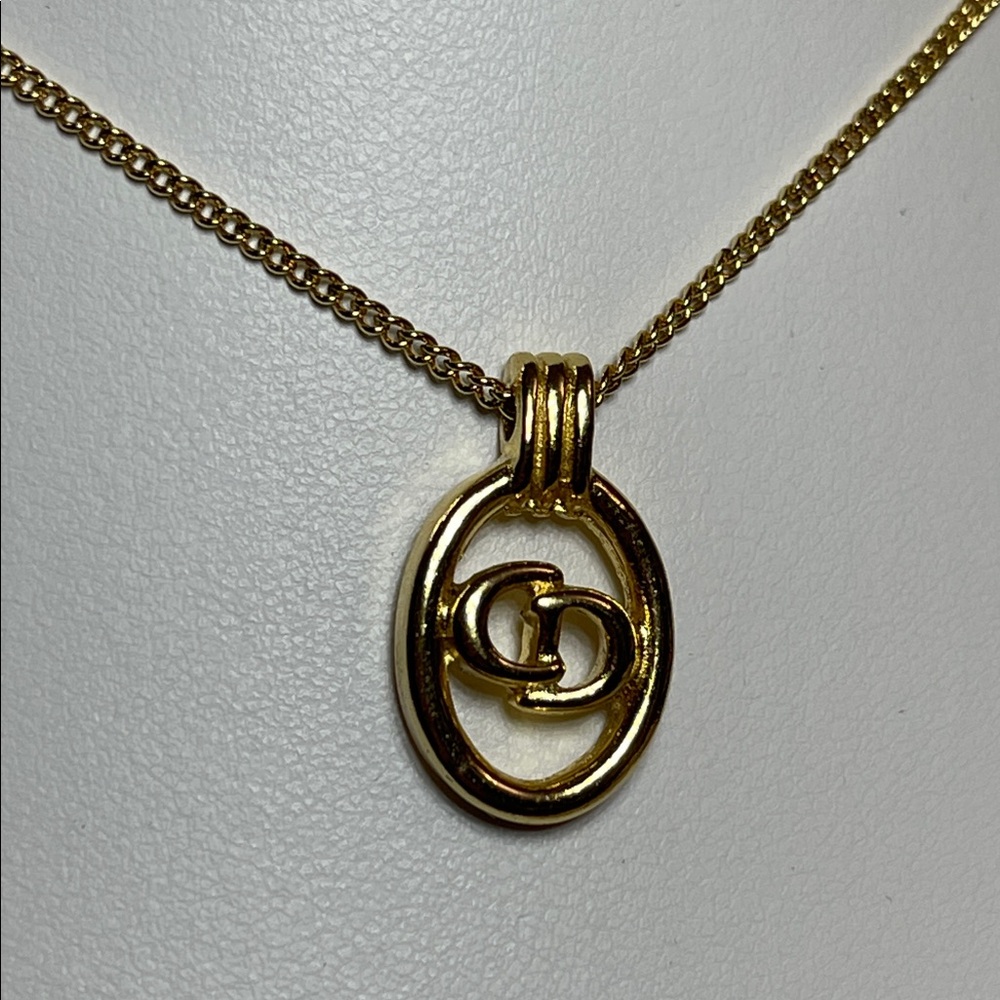 NWOT Dior Gold Tone  Necklace Authentic - Picture 3 of 5